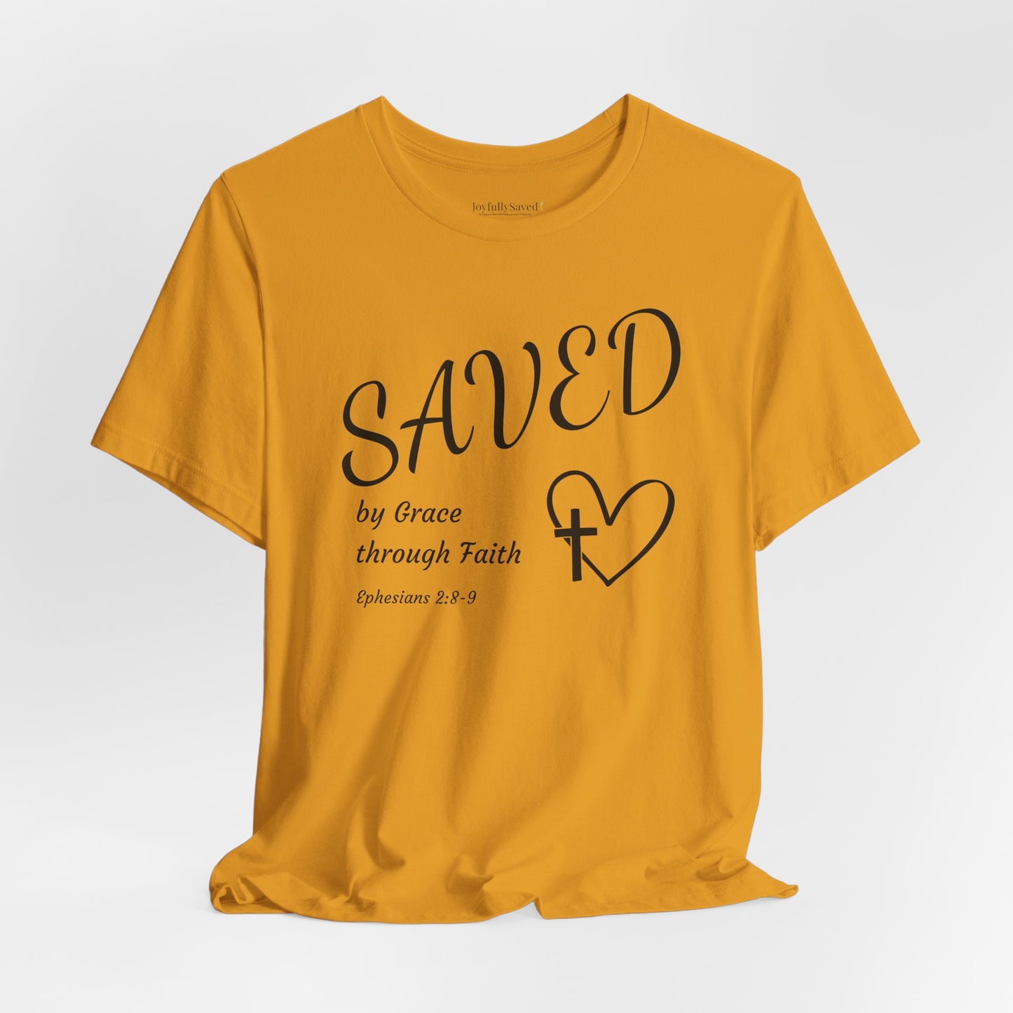 Ephesians 2:8-9 Christian T-Shirt — "SAVED by Grace through Faith" Tee