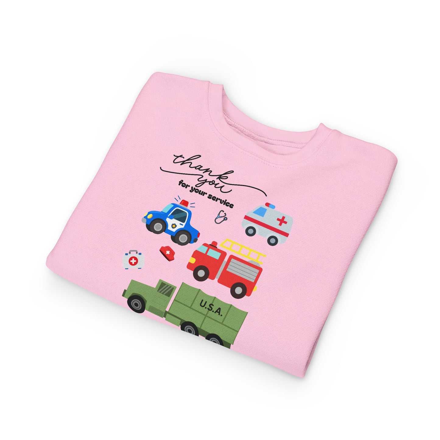 Christian Toddler Sweatshirt • Hero Vehicles Kids Pullover (John15:13)