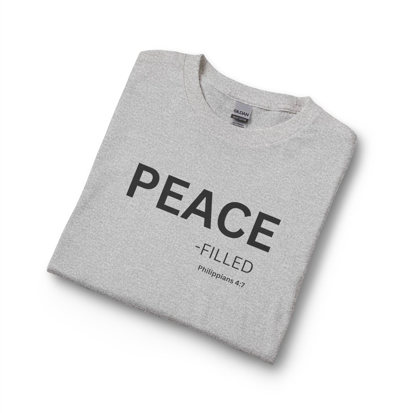 Peace-Filled Long Sleeve Tee – Christian Shirt (Philippians 4:7)