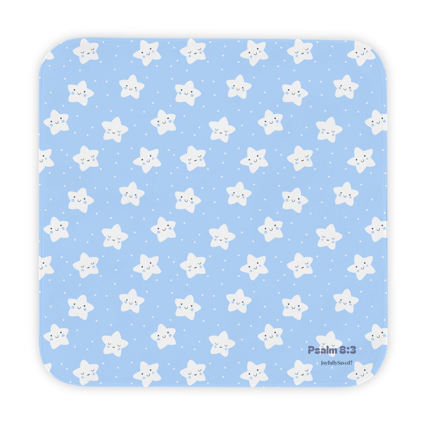 Stars Hooded Baby Towel | Christian verse (Psalm 8:3)