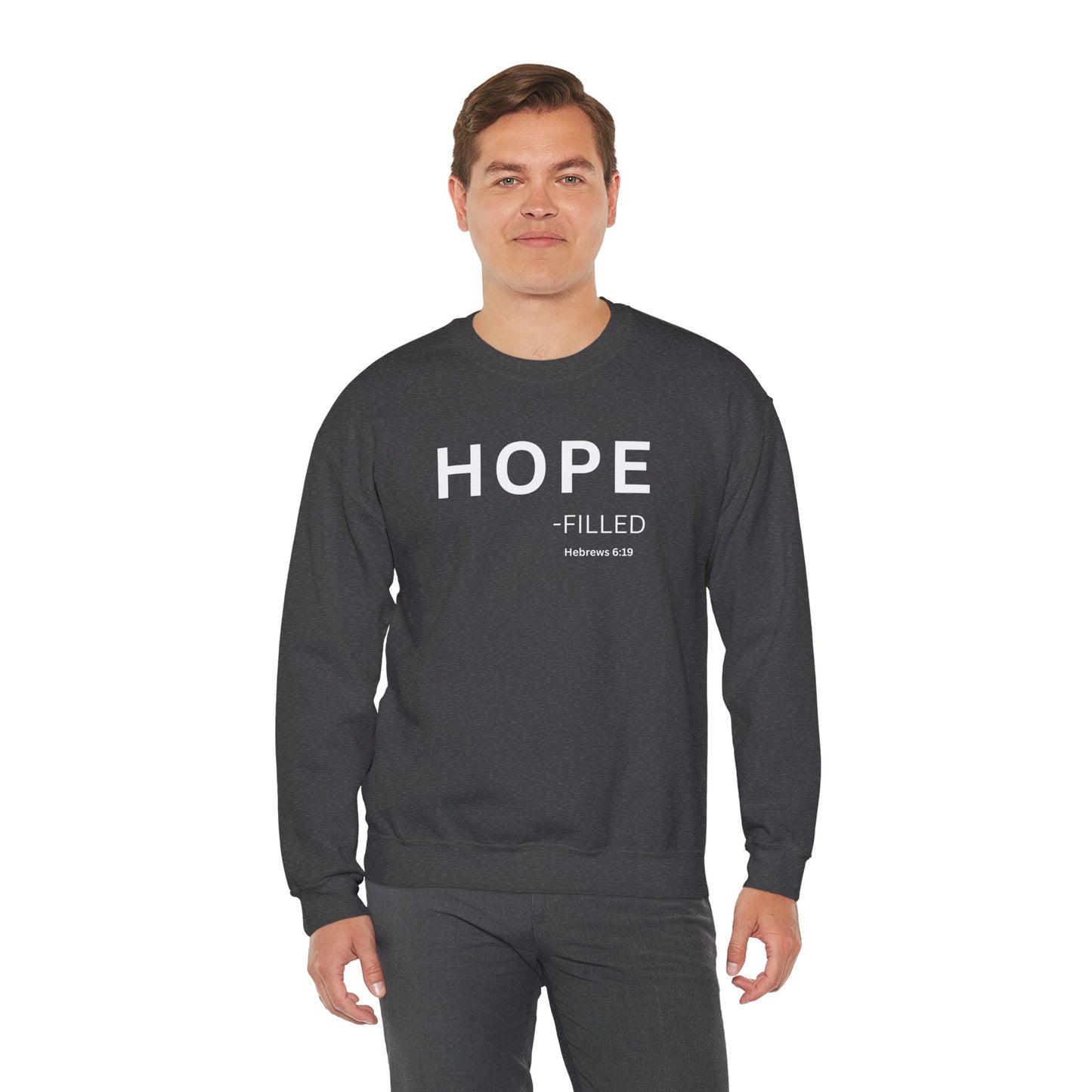 HOPE-filled Sweatshirt | Chritian Unisex clothing (Hebrews 6:19)