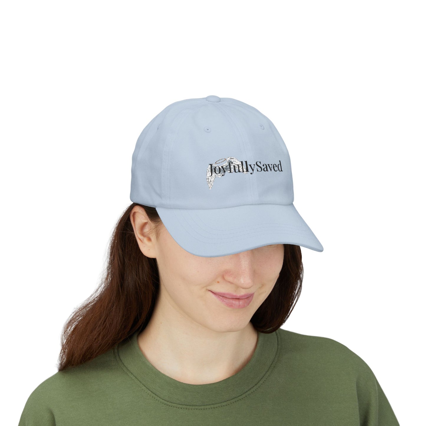 Joyfully Saved "dad" Cap, Logo only — Embroidered Hat, Black ink