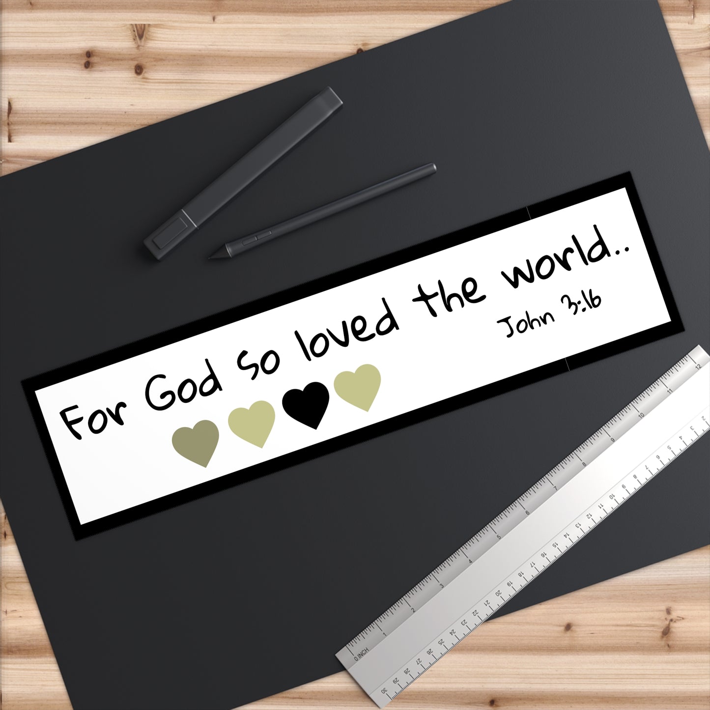 John 3:16 Christian Bumper Sticker — "For God So Loved"