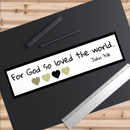 John 3:16 Christian Bumper Sticker — "For God So Loved"