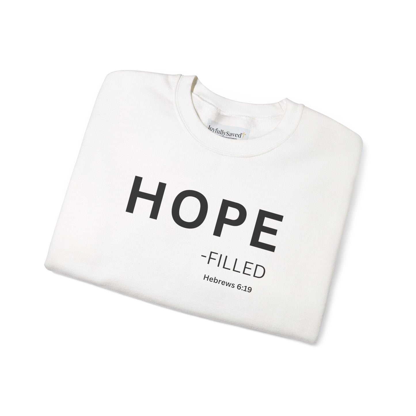 HOPE-filled Sweatshirt | Chritian Unisex clothing (Hebrews 6:19)
