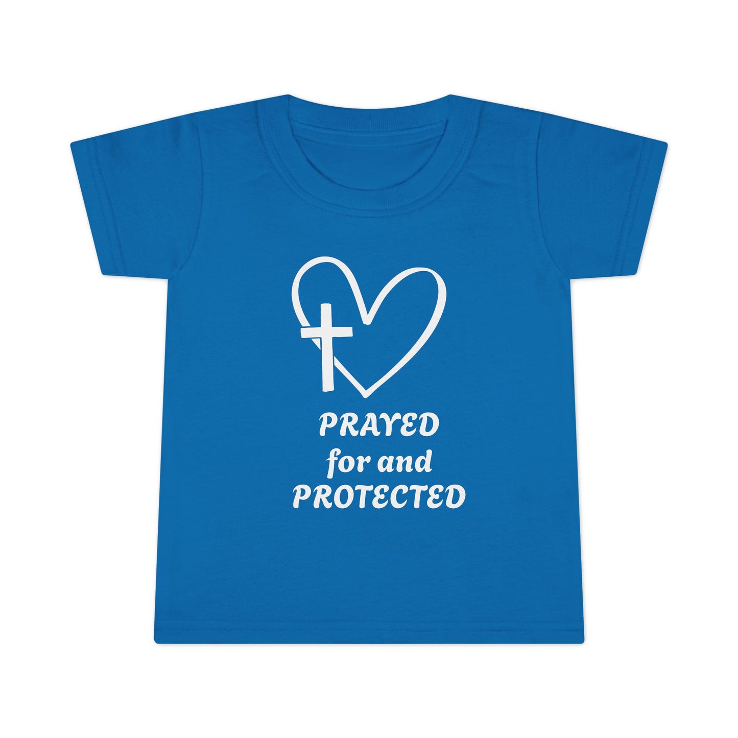 Christian Toddler T-Shirt —  Heart & Cross Tee (Psalm 121:7-8)