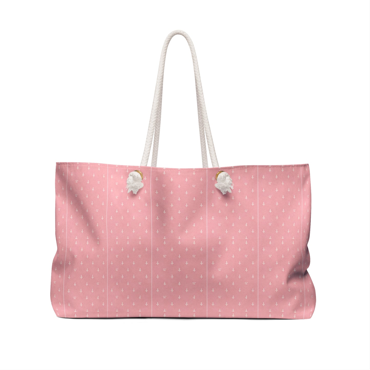 JOYFULLY SAVED Weekender Bag —Christian, Pink colored Travel Tote