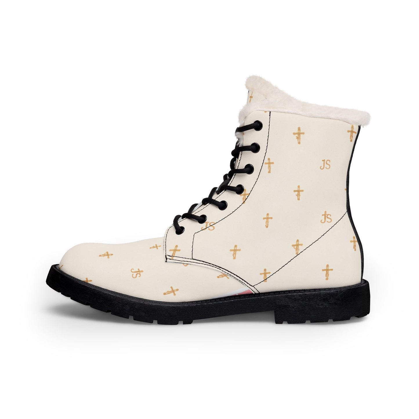 Copy of Women's Cream Cross Christian Boots — Signature Cross Pattern, Christian