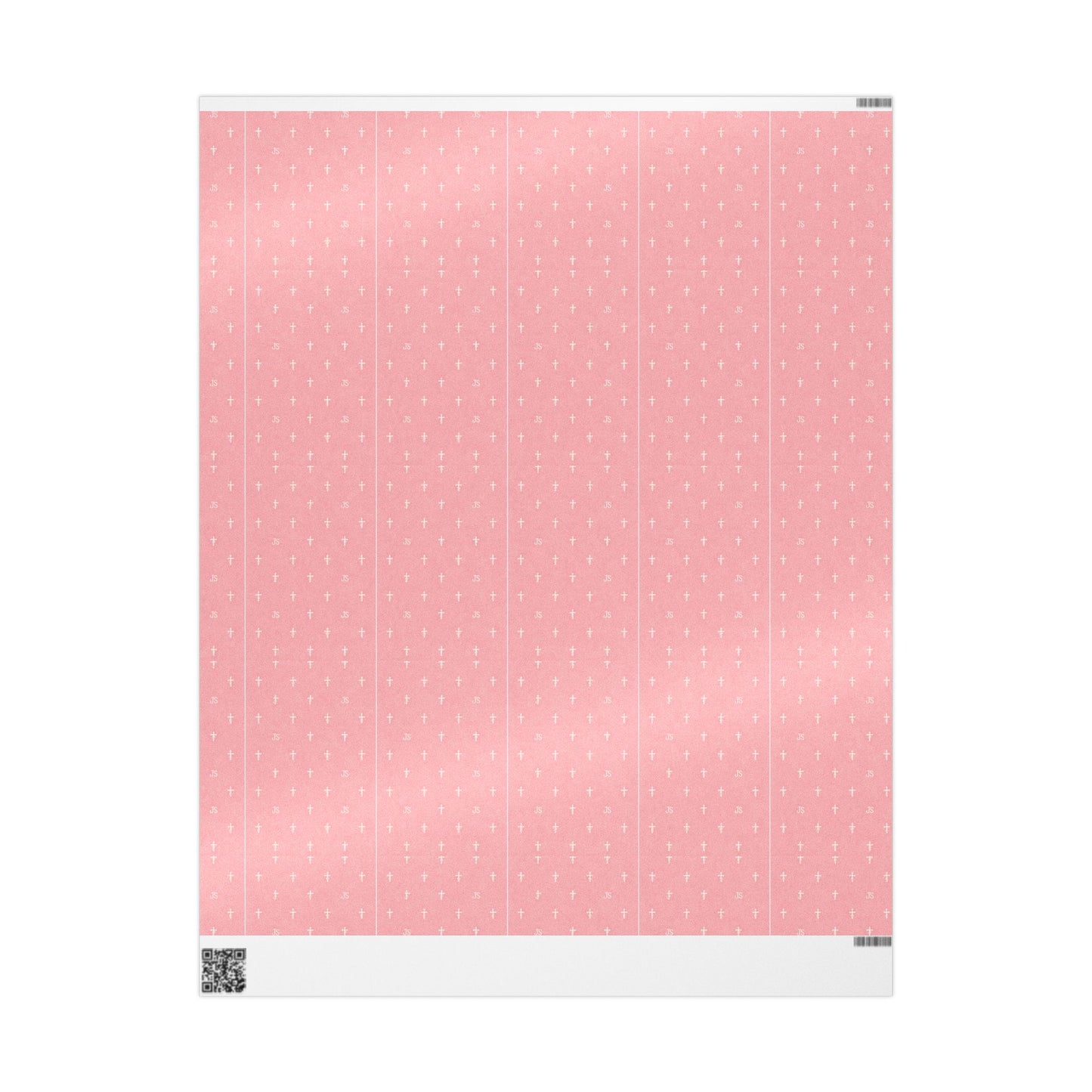 Joyfully Saved Signature Cross Wrapping Paper, Pink | gift wrap