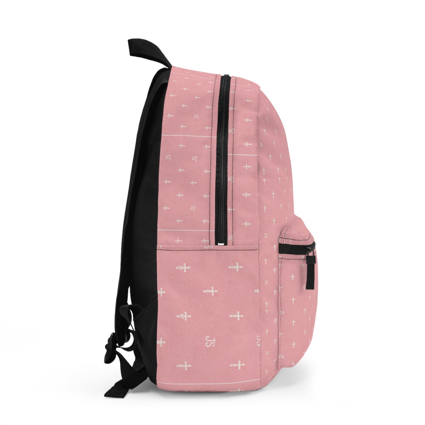 Joyfully Saved Cross Backpack — Pink, Christian School Bag