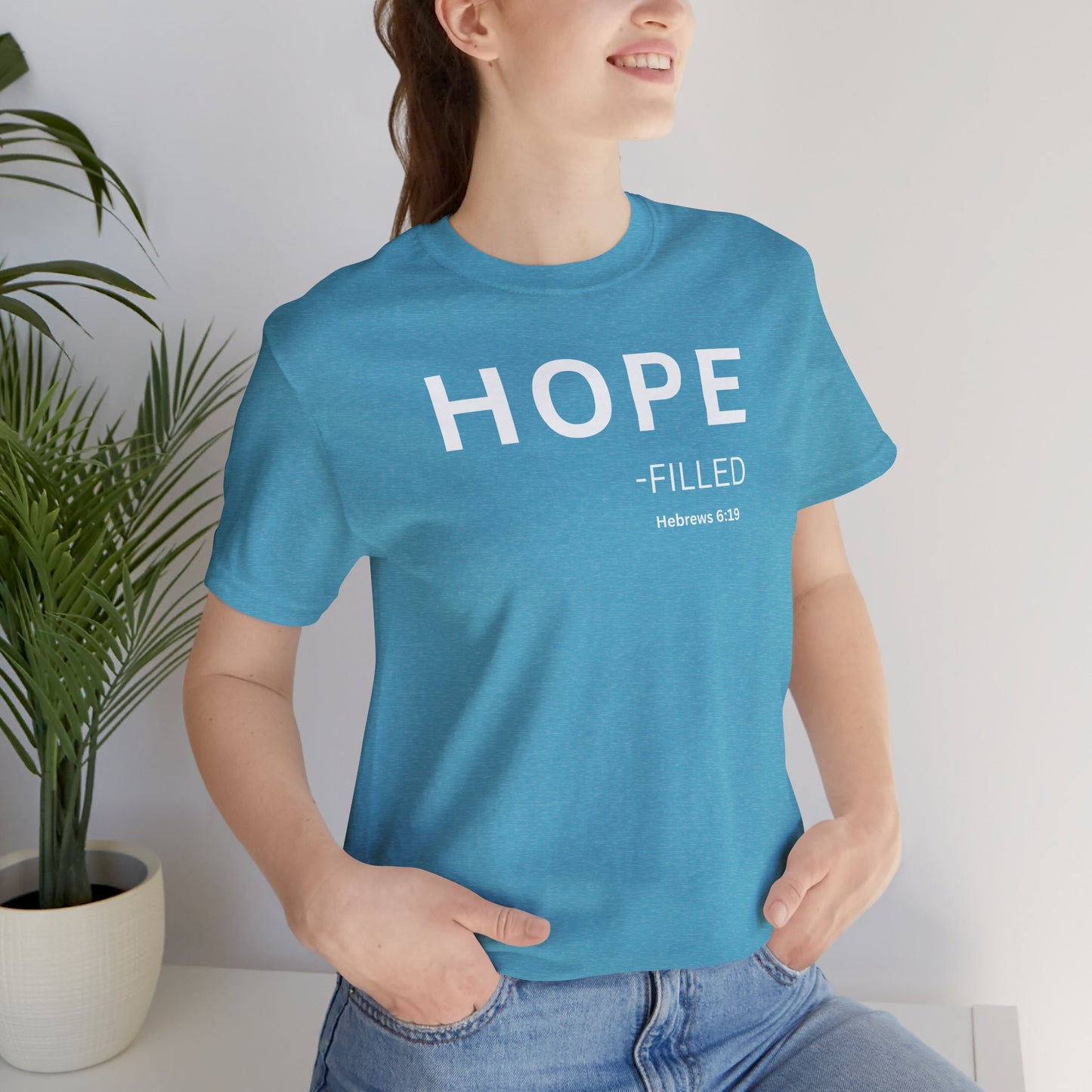 HOPE - filled - (Hebrews 6:19) | Christian Statement T-Shirt