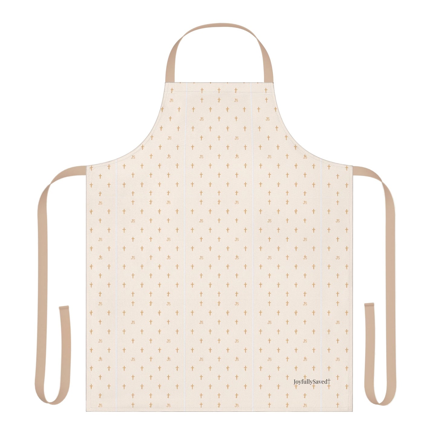 Christian Cross Cream Apron —Faith Kitchen Apron