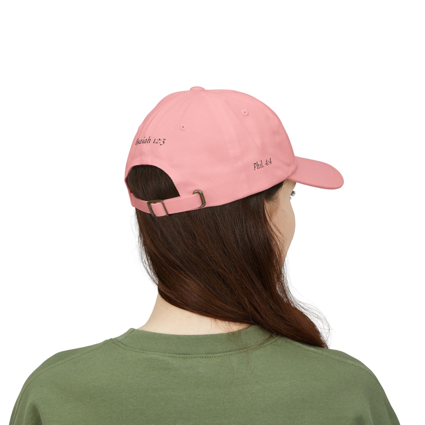 Classic "Dad" Cap, Cross logo with verses — Embroidered Christian Baseball Hat