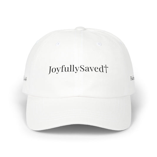 Classic "Dad" Cap, Cross logo with verses — Embroidered Christian Baseball Hat