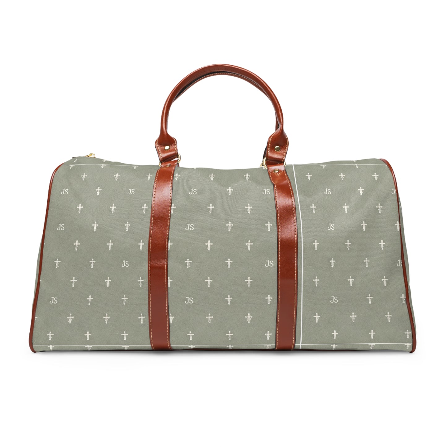 Christian Weekender Bag – Cross Pattern Travel Tote, Faith-Based Gift for Women