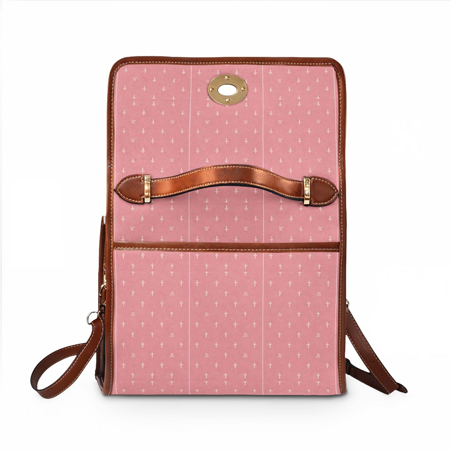 Signature Cross Canvas Tote — Waterproof Pink Bag
