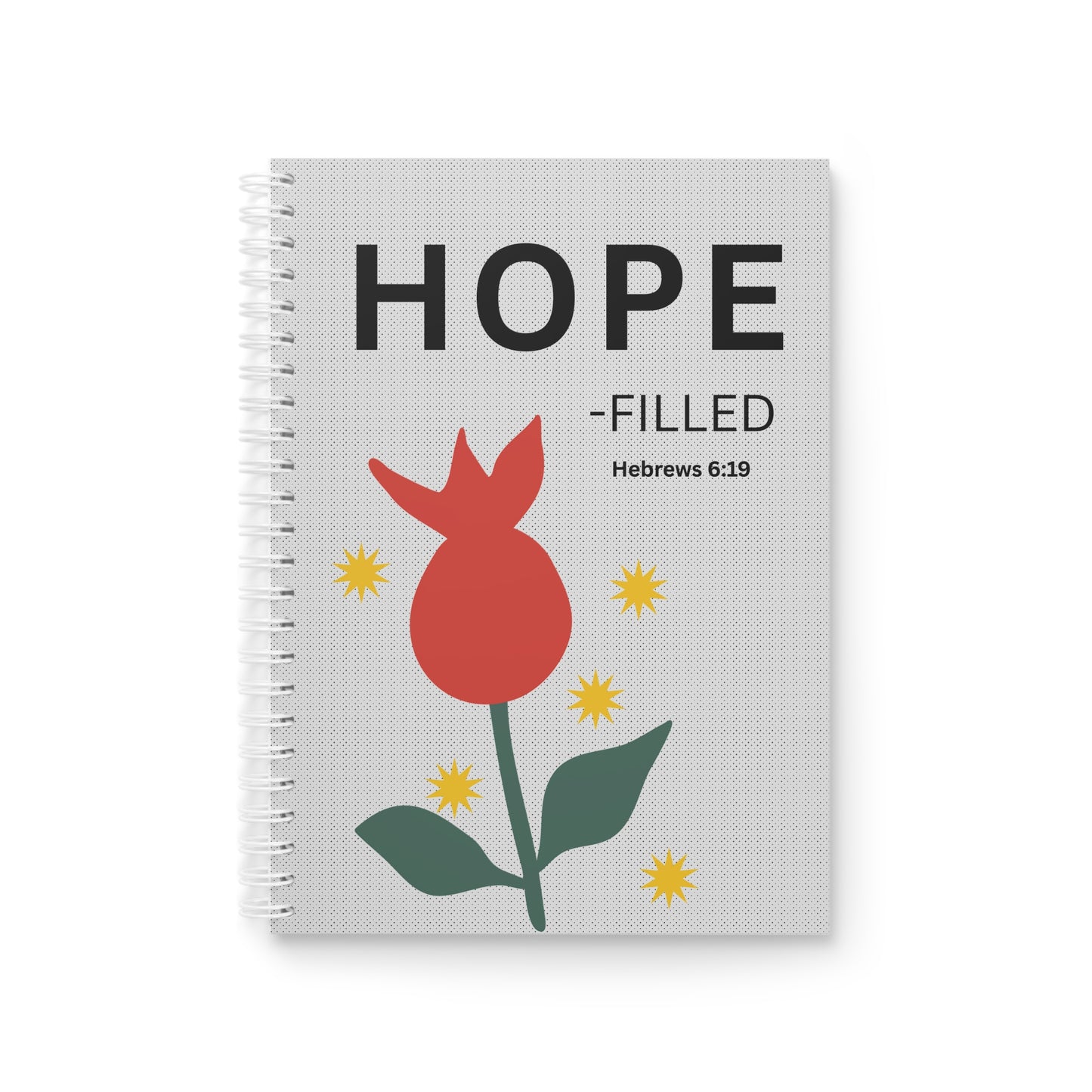 Hope-filled Spiral Notebook — Inspirational  Hebrews 6:19 Journal for Daily Devotion & Faith Notes