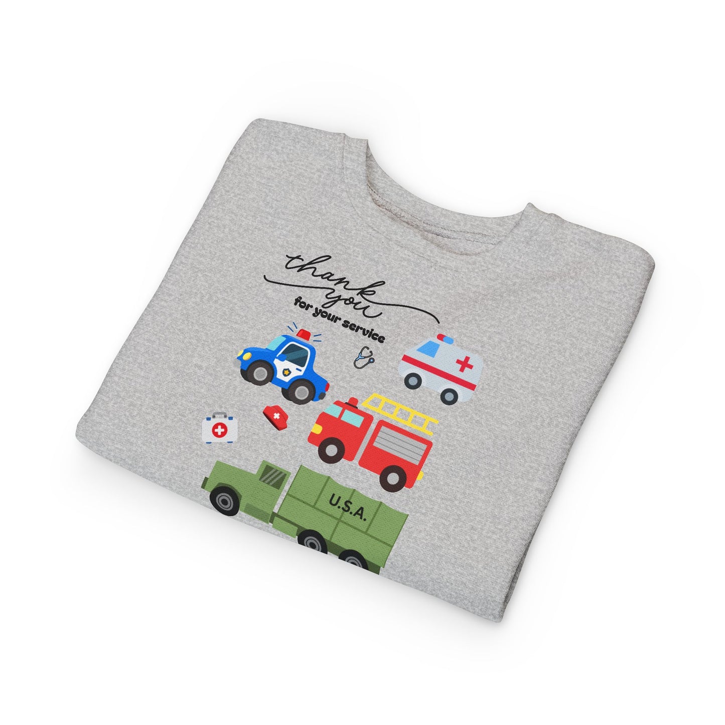 Christian Toddler Sweatshirt • Hero Vehicles Kids Pullover (John15:13)
