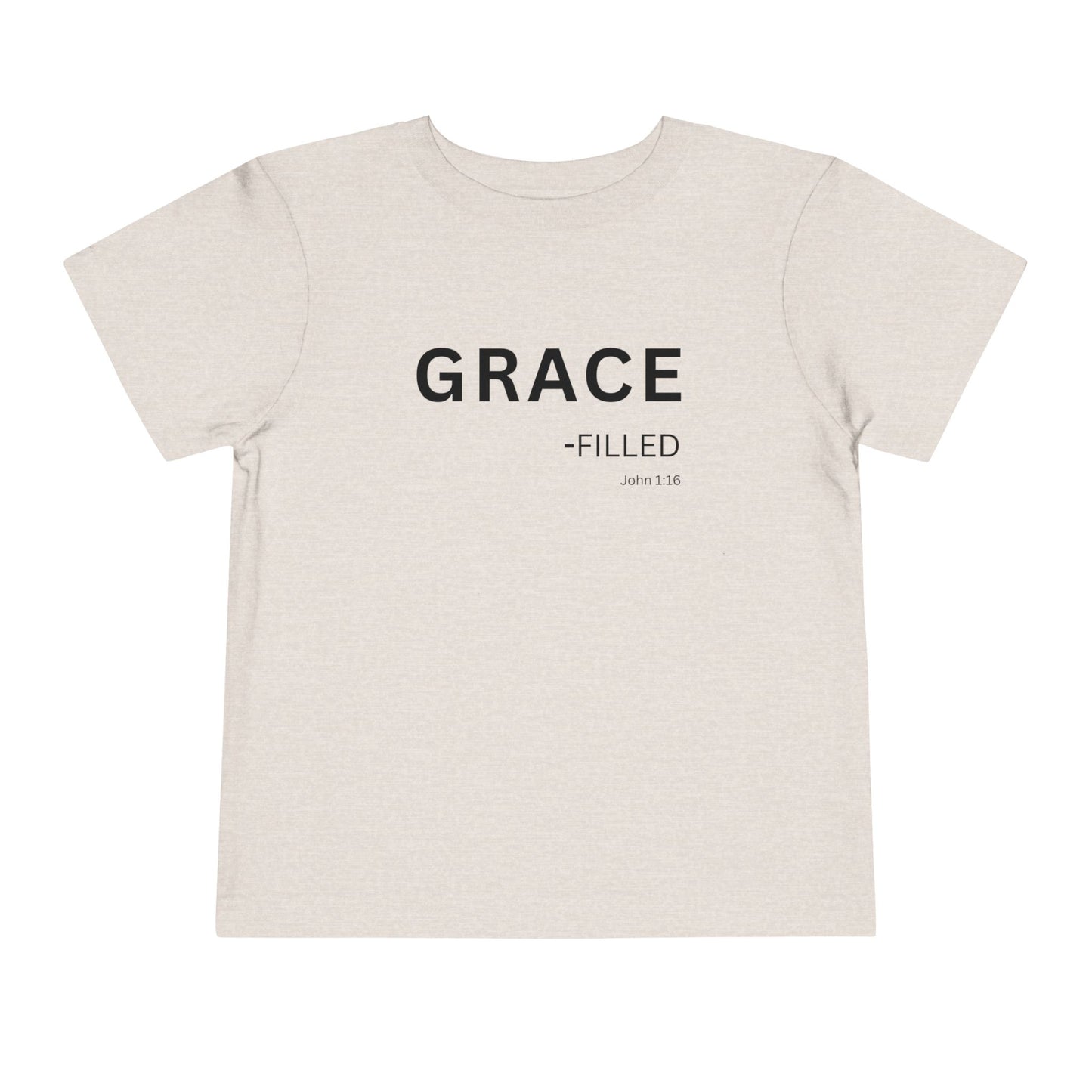 GRACE-filled Toddler Tee,  John 1:16—  Christian Toddler Shirt