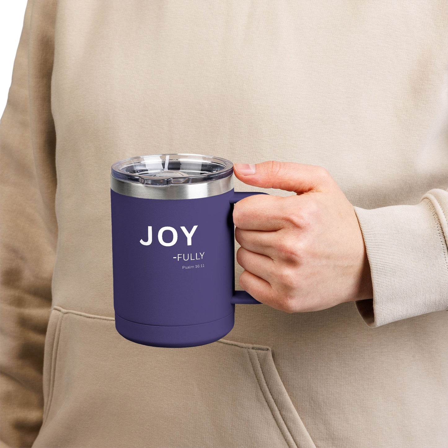 JOY-fully 15oz Coffee Mug Tumbler — Christian Faith Gift, John 1:16