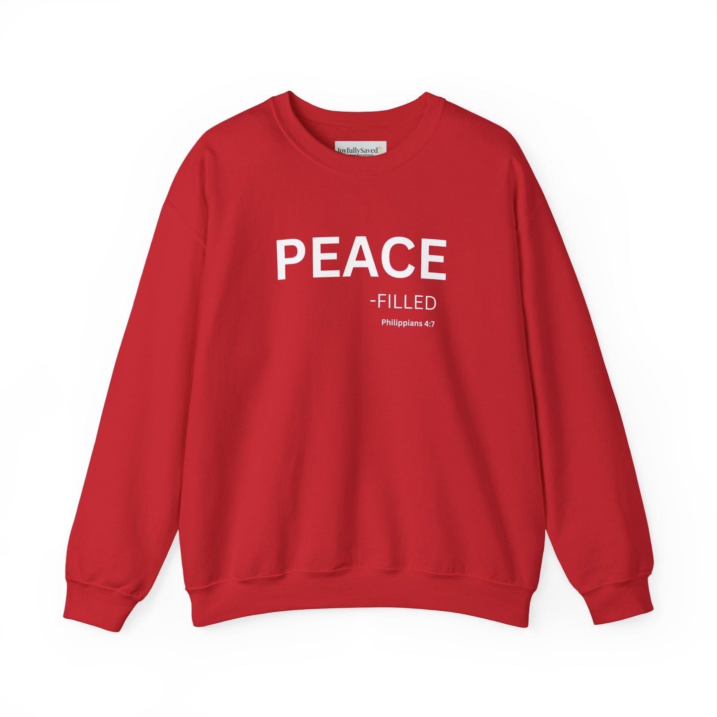 PEACE-filled Sweatshirt | Chritian Unisex clothing ( Philippians 4:7)