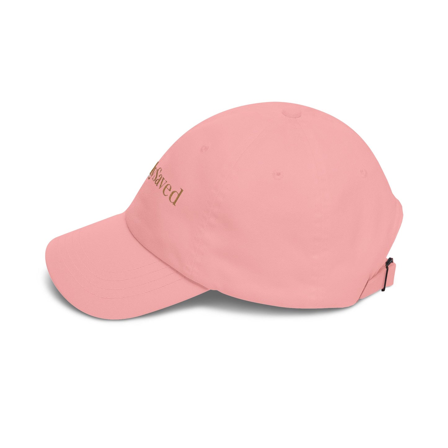 Joyfully Saved "dad" Cap, Logo only — Embroidered Hat, Gold text