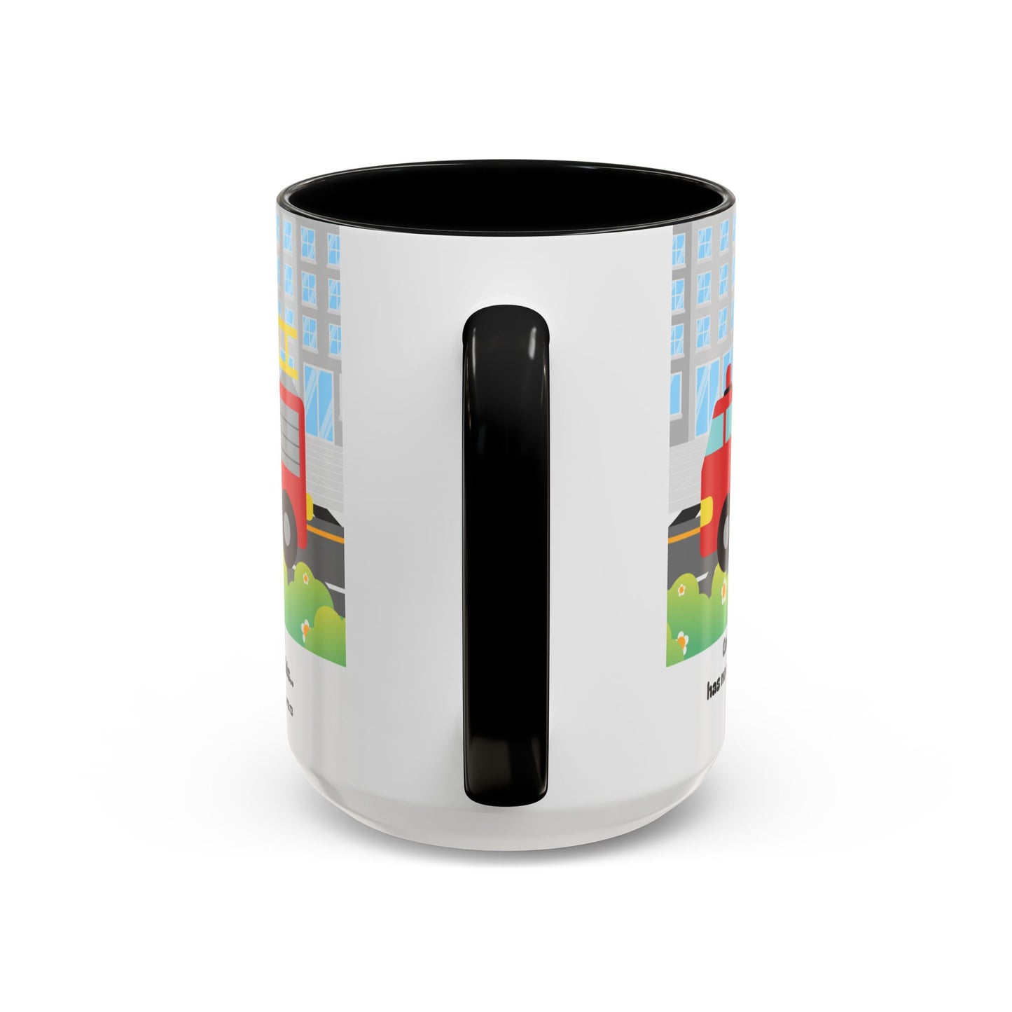 Fire Truck Coffee Mug — "Greater love has no one than this" Scripture Mug (11/15 oz)