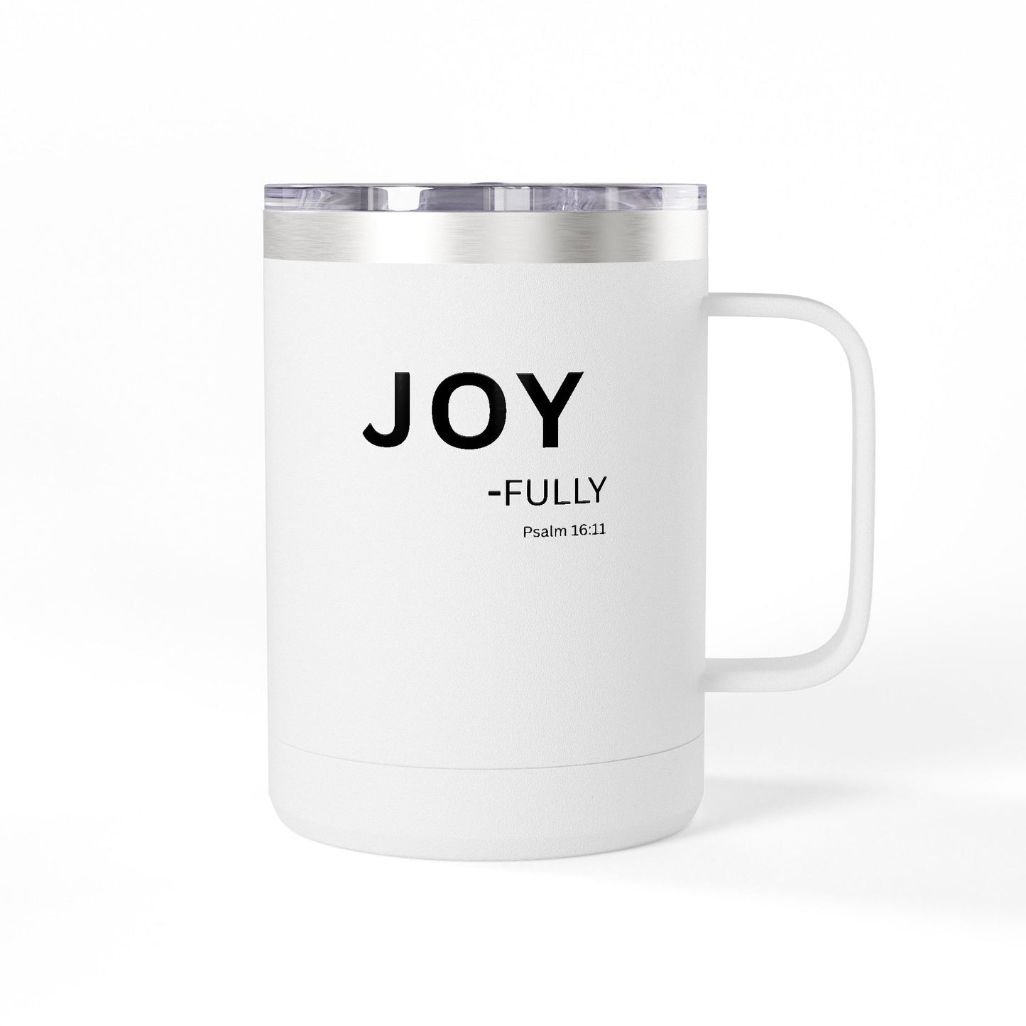 JOY-fully 15oz Coffee Mug Tumbler — Christian Faith Gift, John 1:16