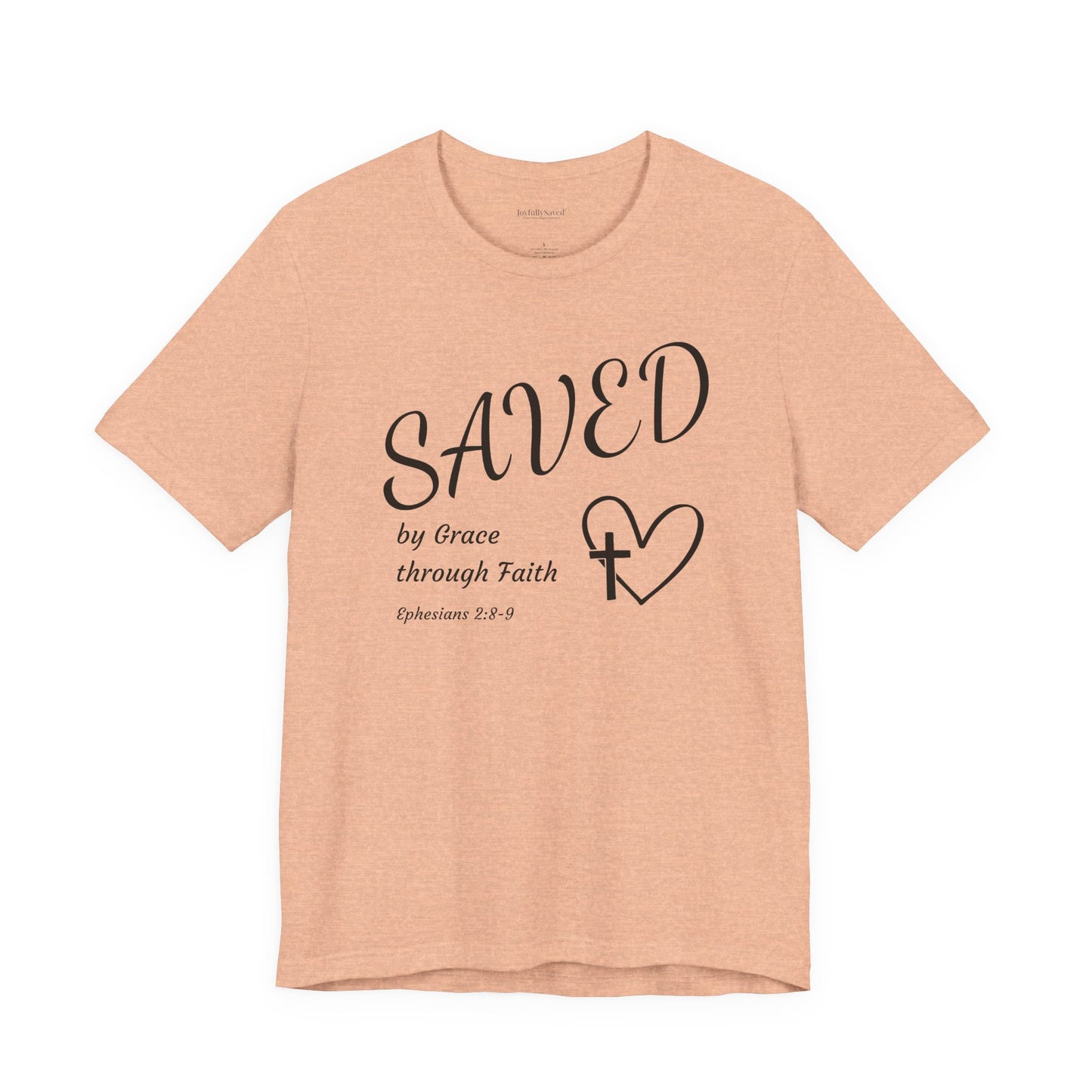Ephesians 2:8-9 Christian T-Shirt — "SAVED by Grace through Faith" Tee