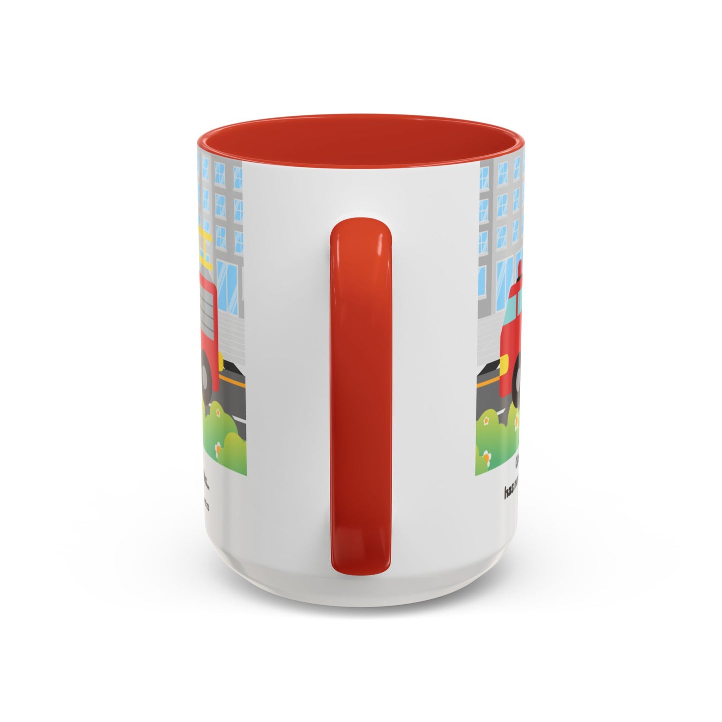 Fire Truck Coffee Mug — "Greater love has no one than this" Scripture Mug (11/15 oz)