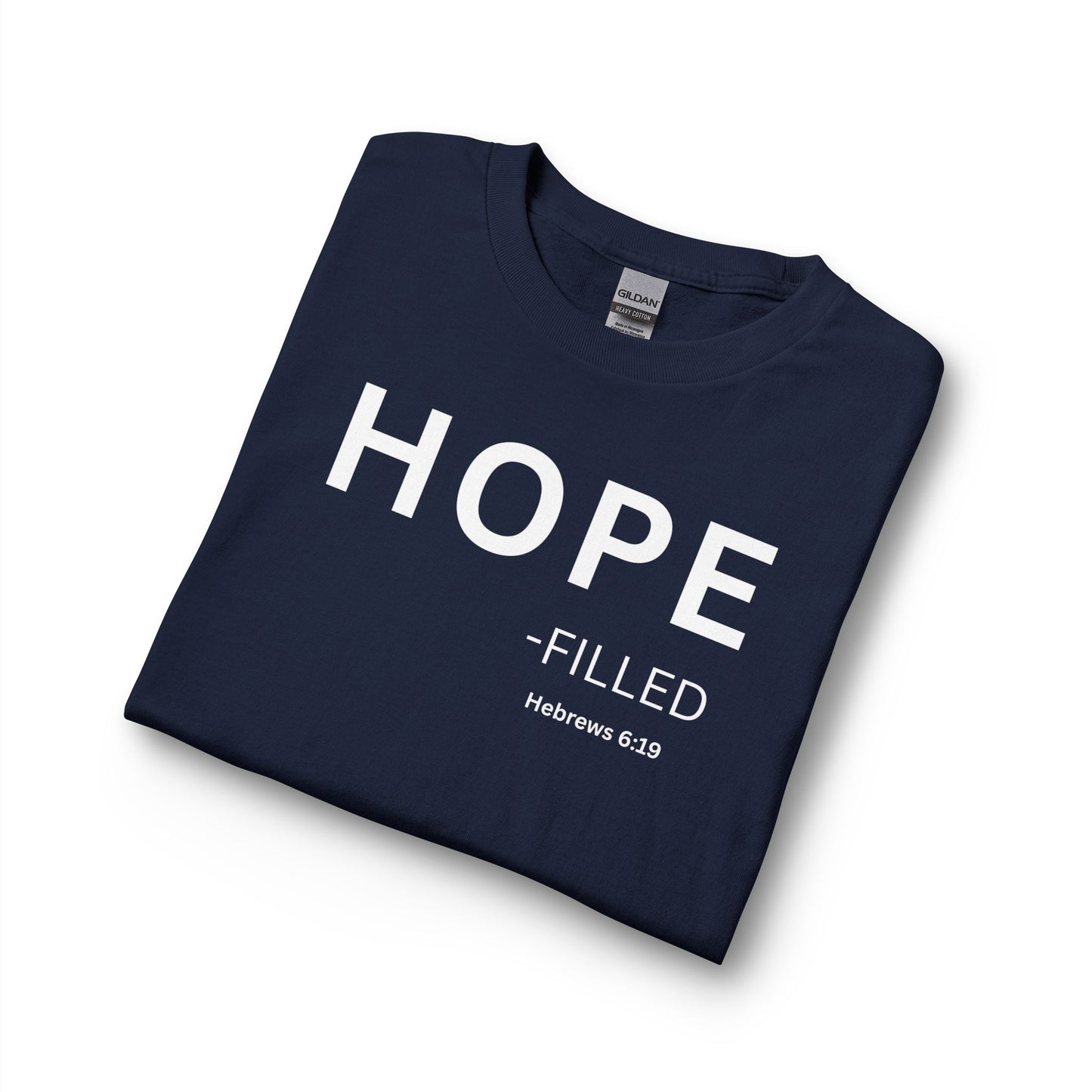 HOPE - filled Long Sleeve Tee — Christian Statement Shirt (Hebrews 6:19)