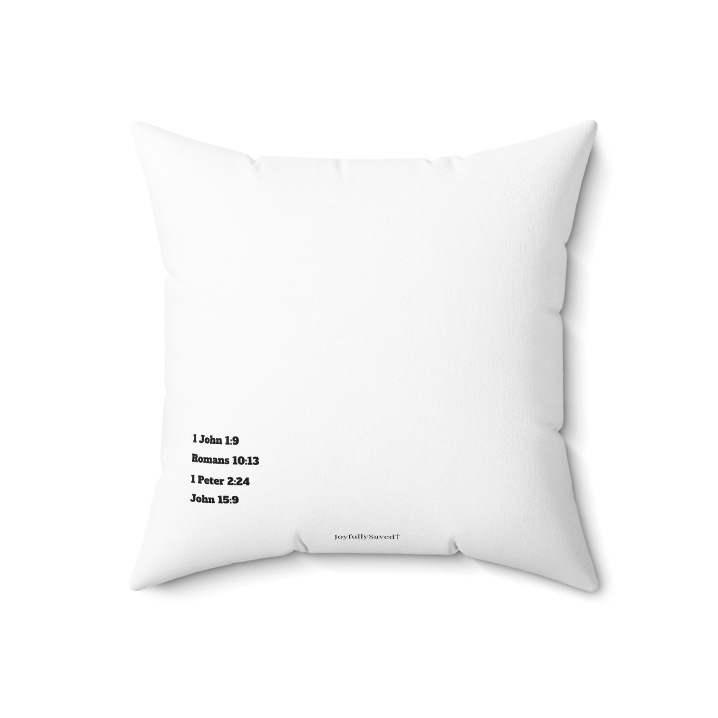 Jesus Square Pillow — Chrisian Decorative Throw Pillow, White & Black
