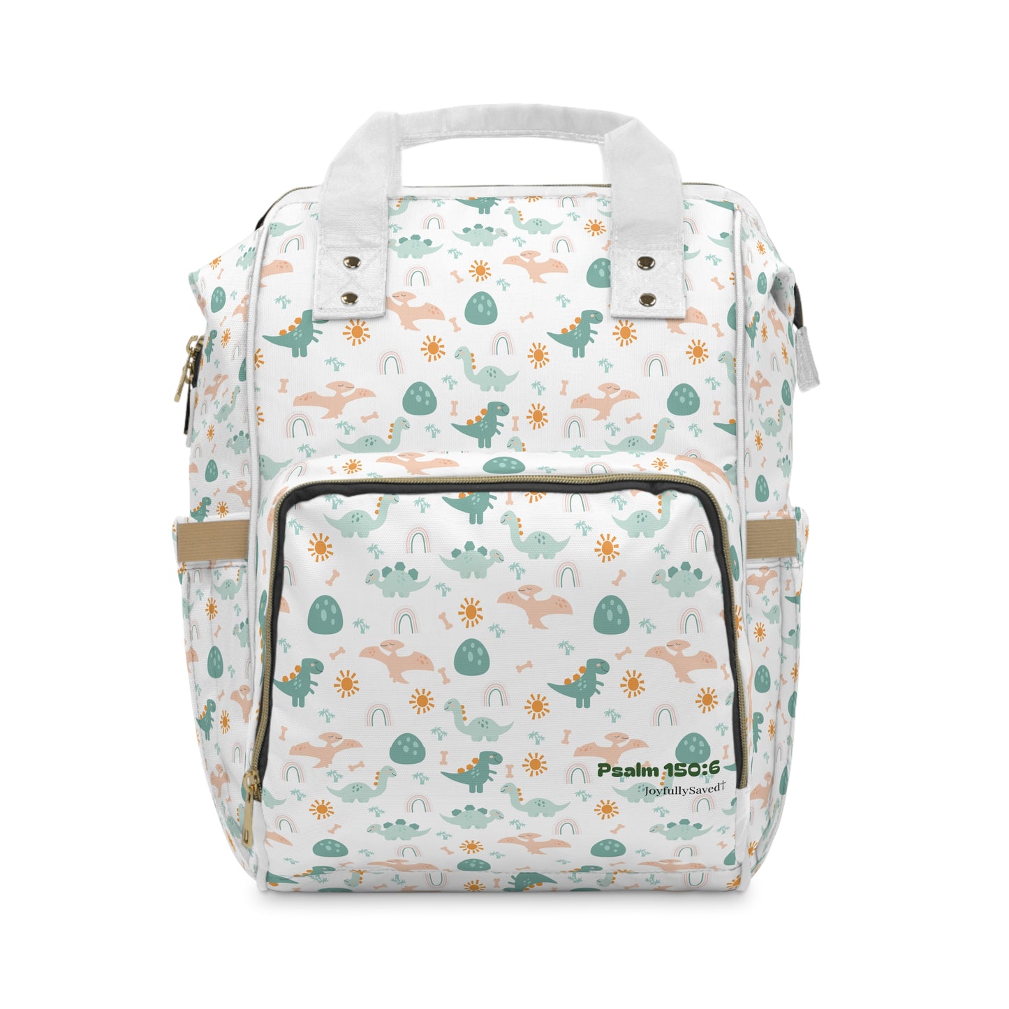Baby Dinosaur Diaper Backpack — Christian Diaper Bag (Psalm 150:6)