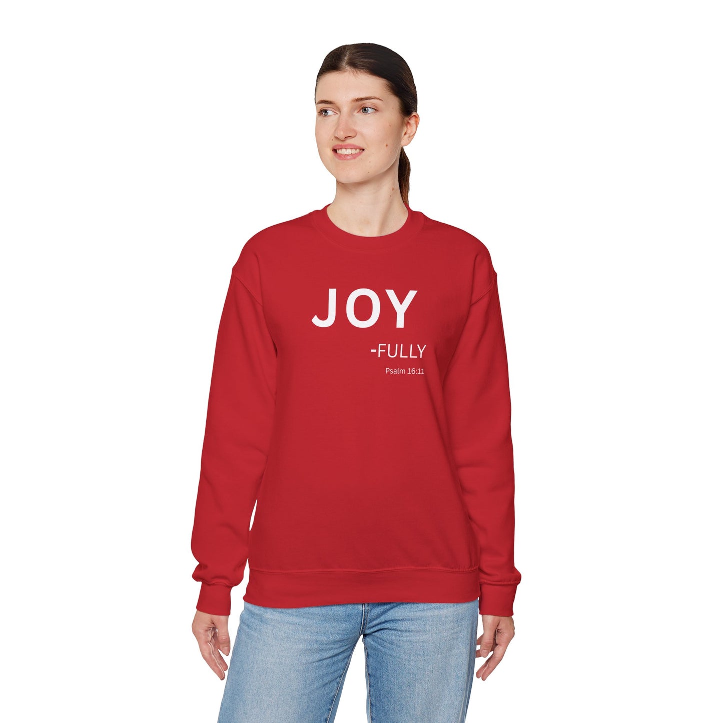 JOY-fully Sweatshirt | Chritian Unisex clothing ( Psalms 16:11)