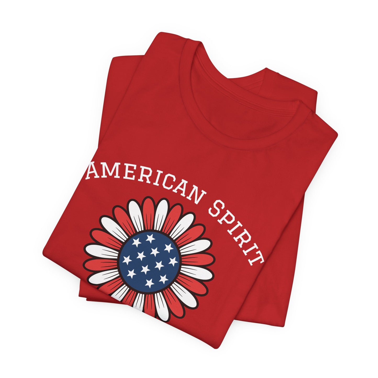 American Spirit T-Shirt — Patriotic Daisy Graphic Tee (Est. 1776)