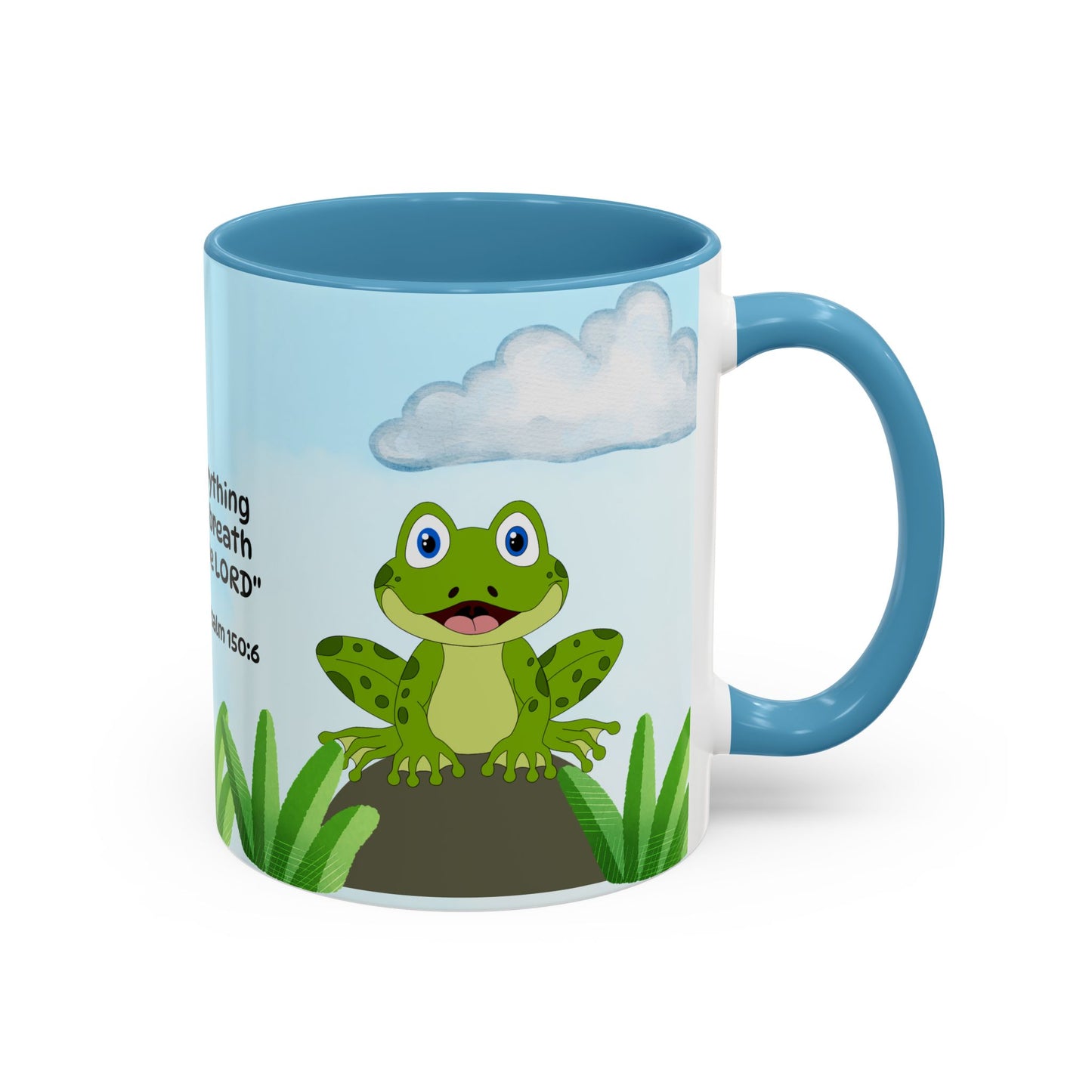 Frog Coffee Mug — Christian Ceramic Mug (Psalm 150:6)