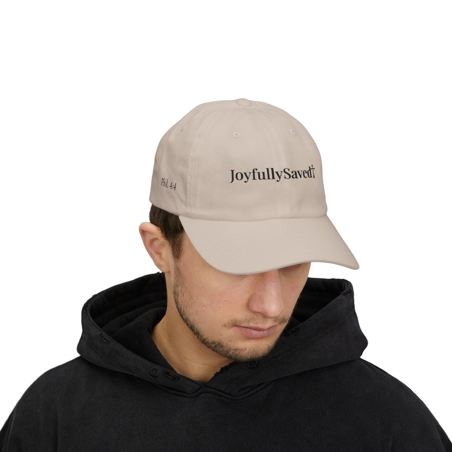 Classic "Dad" Cap, Cross logo with verses — Embroidered Christian Baseball Hat