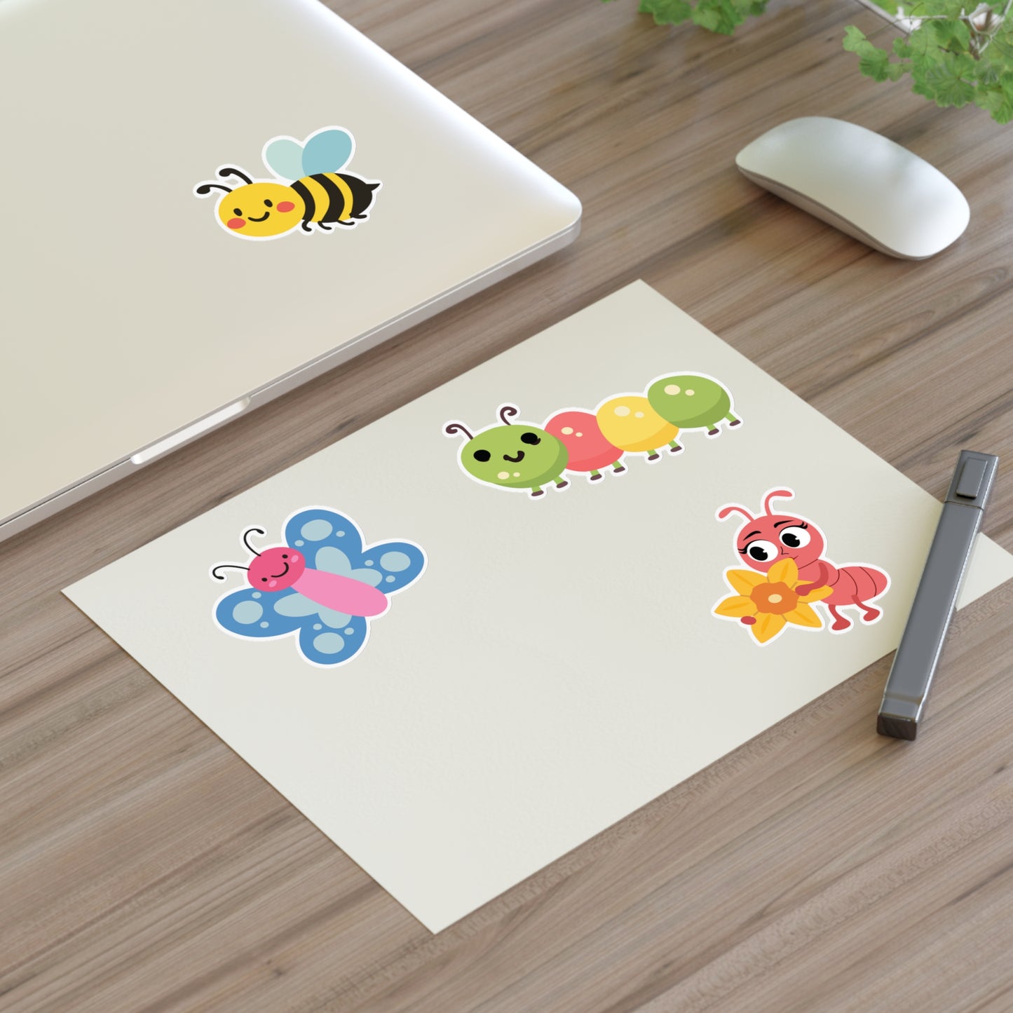 Cute Bug Sticker Sheet —VINYL Stickers for Kids, Scrapbooks & Planners
