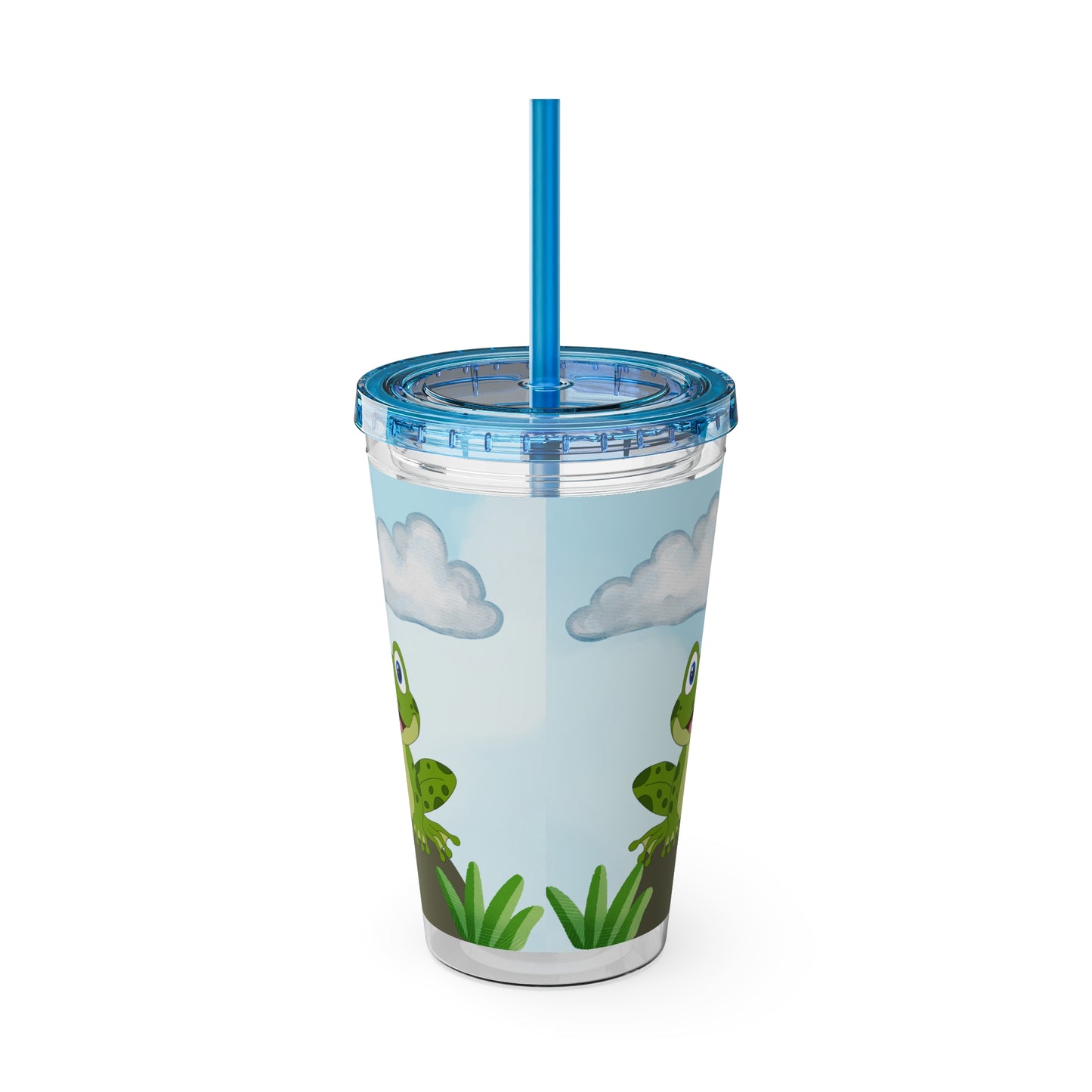 Frog 16oz Tumbler with Straw — Christian Cup (Psalm 150:6)