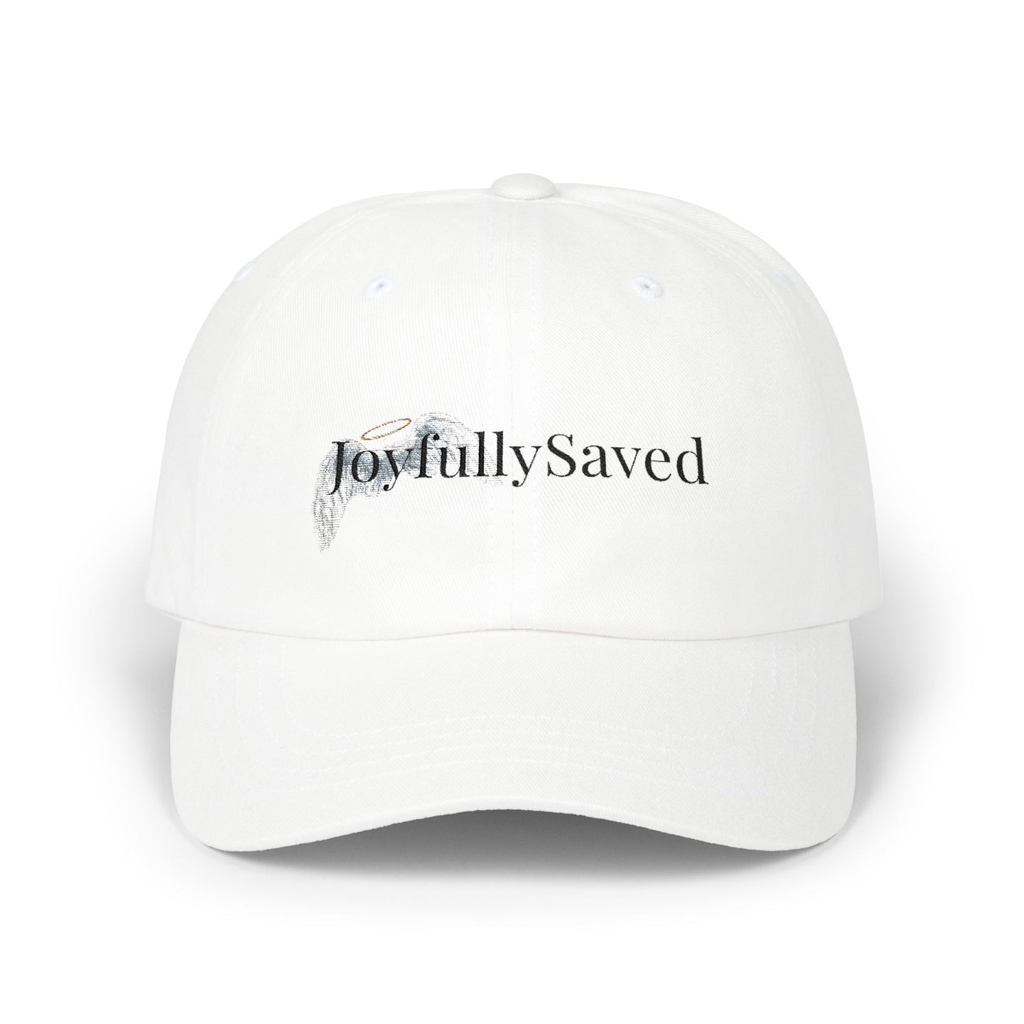 Joyfully Saved "dad" Cap, Logo only — Embroidered Hat, Black ink
