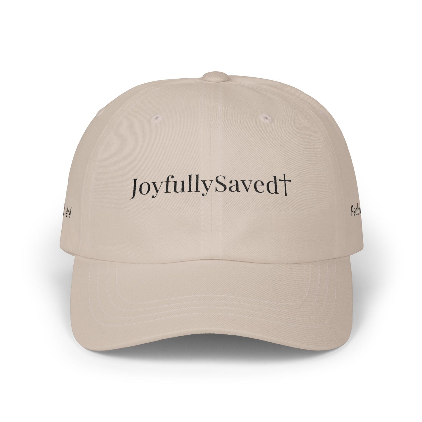 Classic "Dad" Cap, Cross logo with verses — Embroidered Christian Baseball Hat