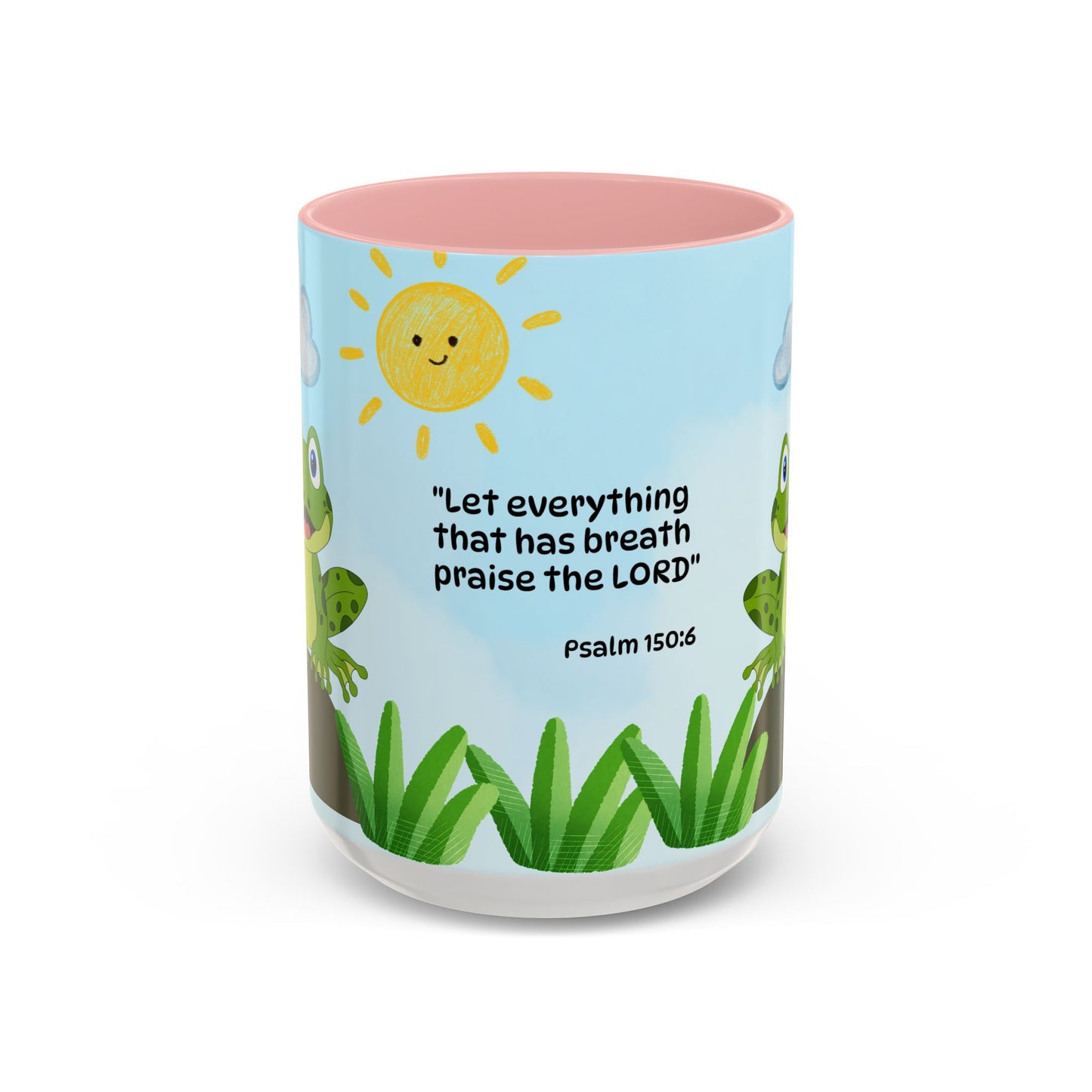 Frog Coffee Mug — Christian Ceramic Mug (Psalm 150:6)