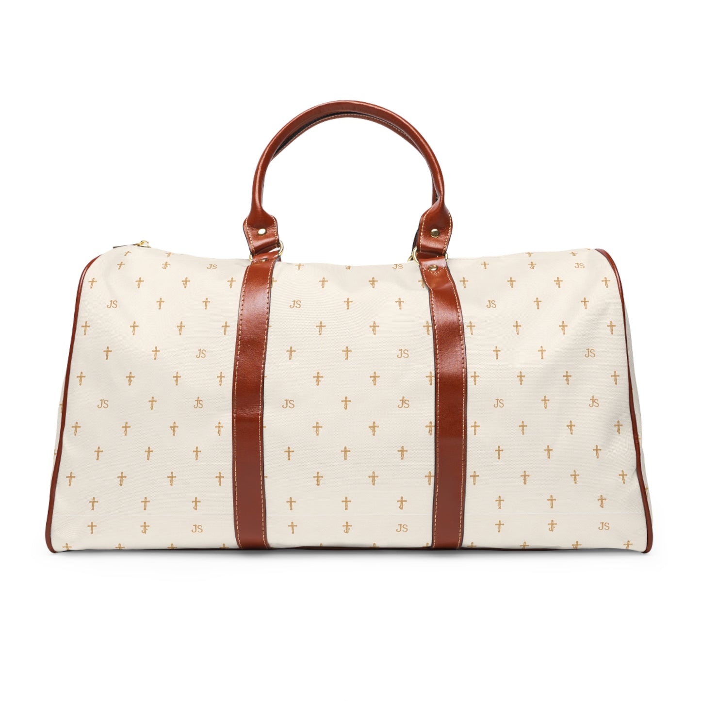 Christian Weekender Bag – Cross Pattern Travel Tote, Faith-Based Gift for Women