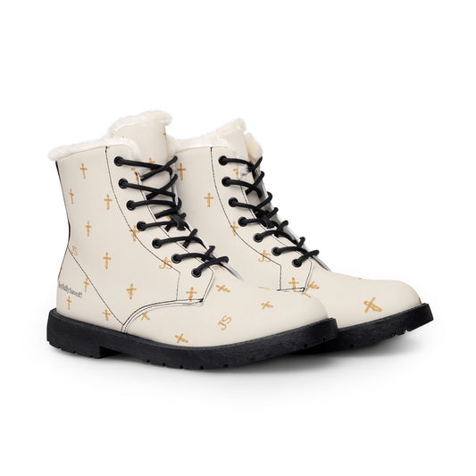 Copy of Women's Cream Cross Christian Boots — Signature Cross Pattern, Christian