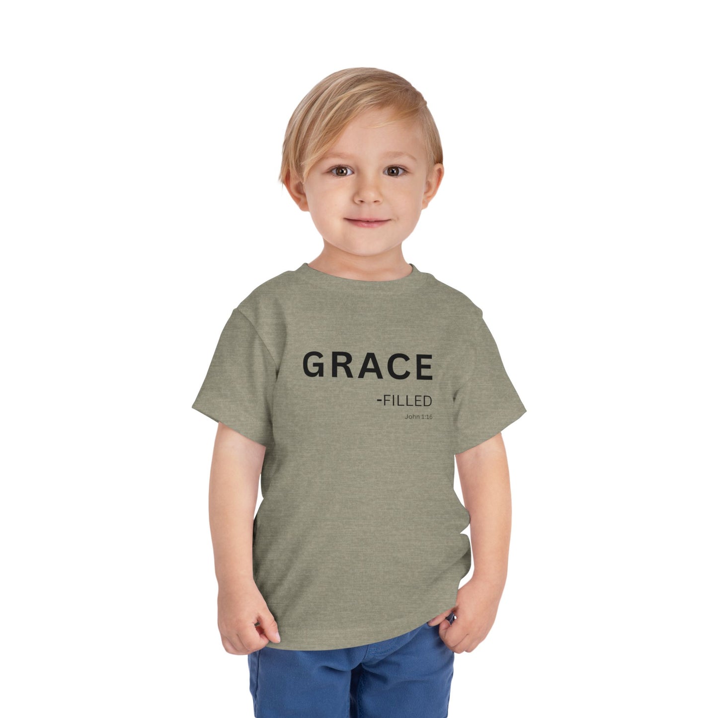 GRACE-filled Toddler Tee,  John 1:16—  Christian Toddler Shirt