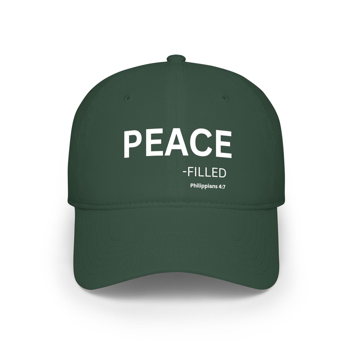 PEACE-filled Baseball Cap — Christian Hat (Philippians 4:7)