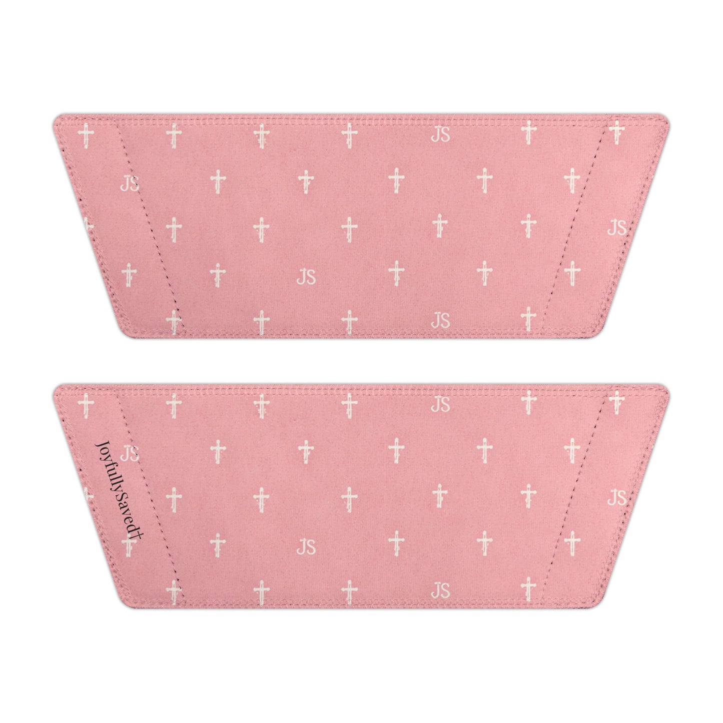 Christian Cross Slides — Youth Removable-Strap Sandals with Pink Cross Pattern