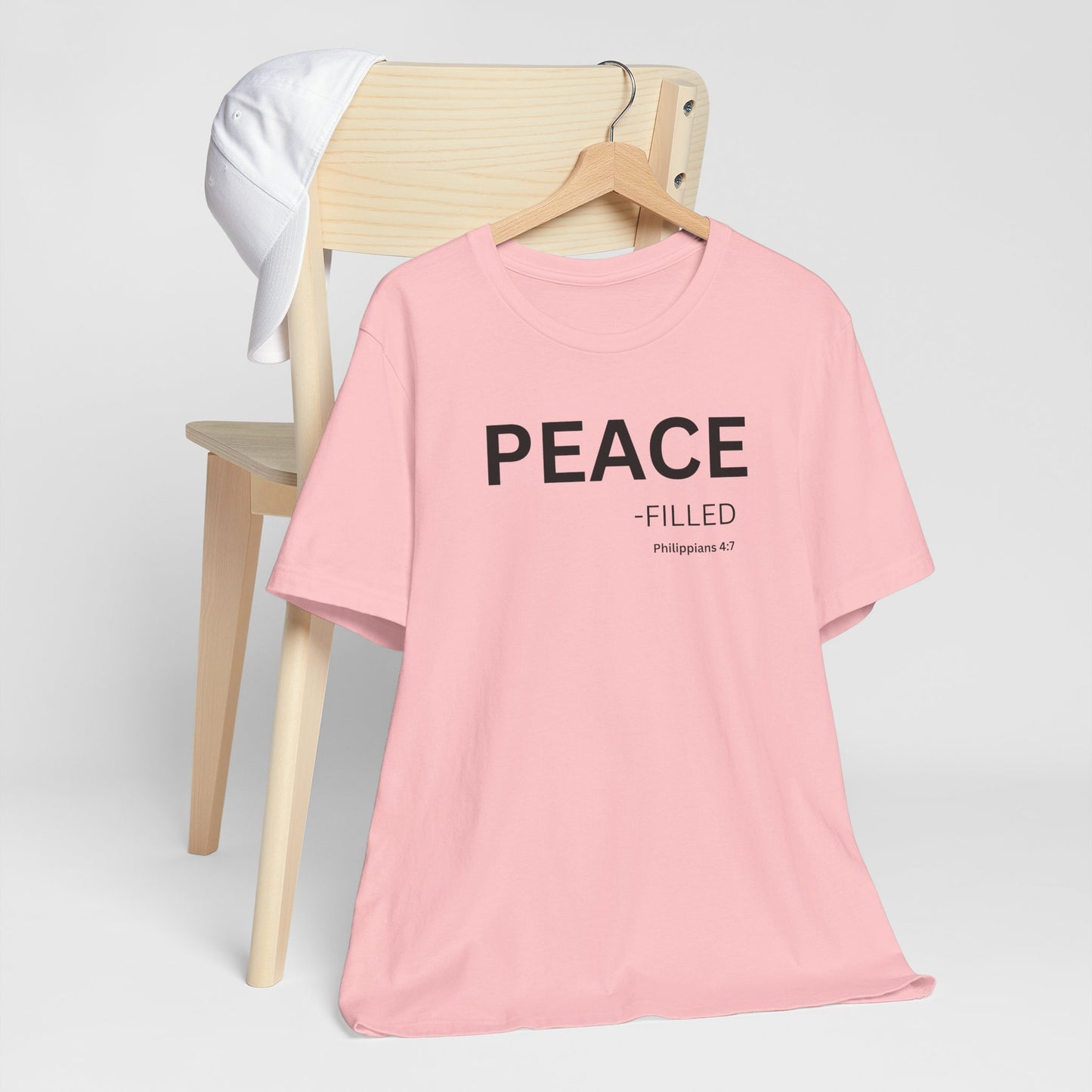 PEACE - filled - (Philippans 4:7)Philippians 4:7 (NIV)  | Christian Statement T-Shirt