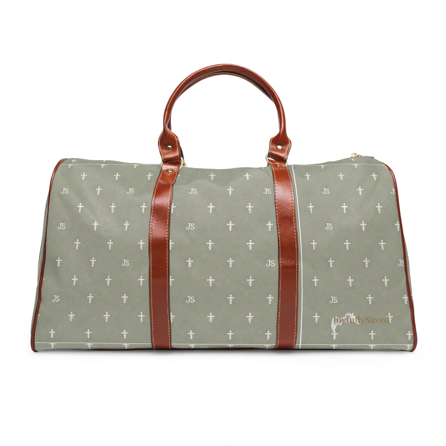 Christian Weekender Bag – Cross Pattern Travel Tote, Faith-Based Gift for Women