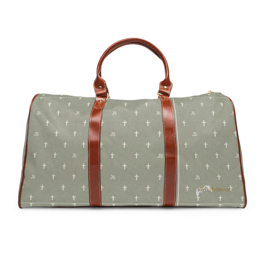 Christian Weekender Bag – Cross Pattern Travel Tote, Faith-Based Gift for Women